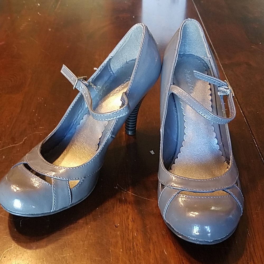 Grey heels, size 6.5, Xhilaration.